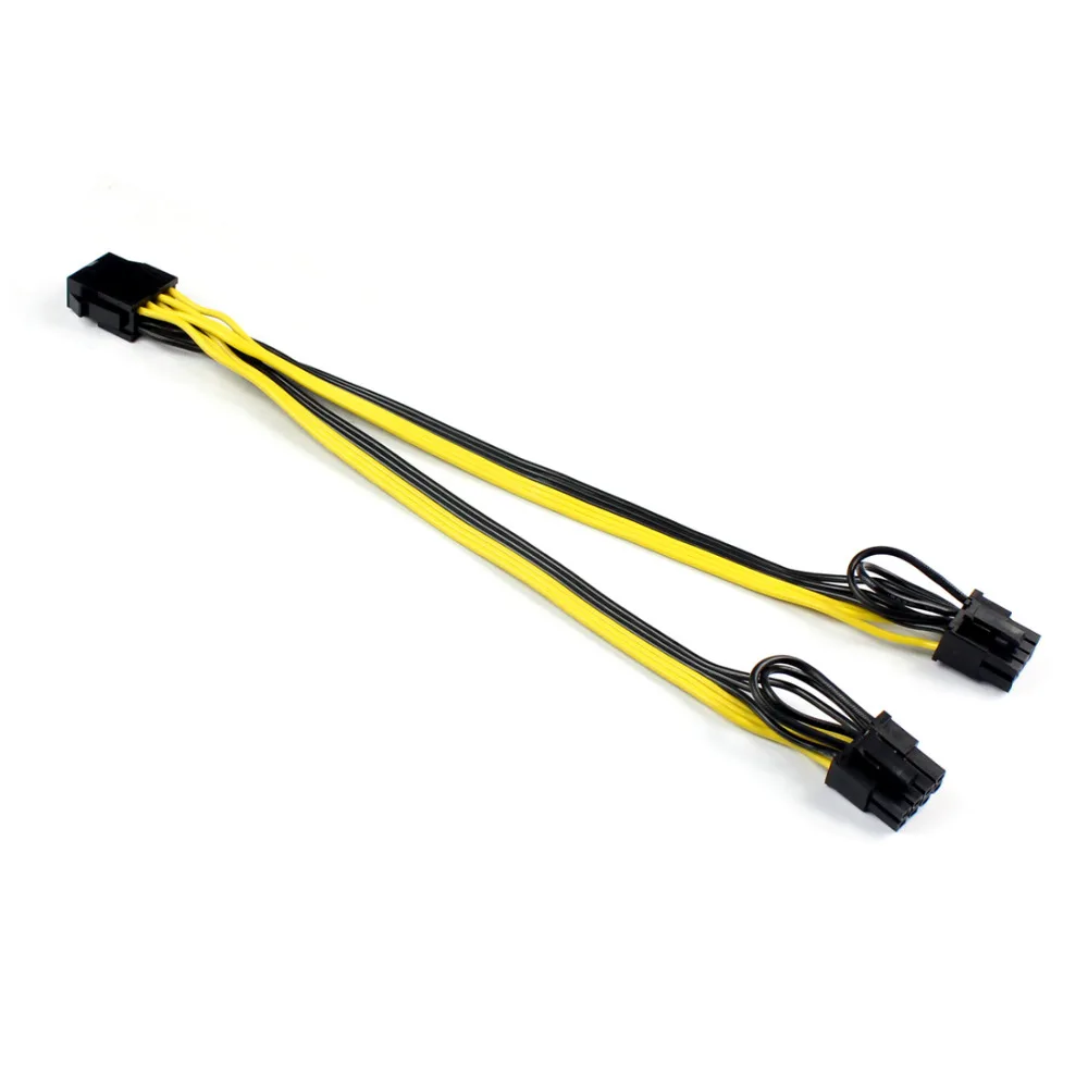 20 штук/лот Molex 8 pin PCI Express до 2 x PCIe (6 + 2) Материнская плата Видеокарта e VGA