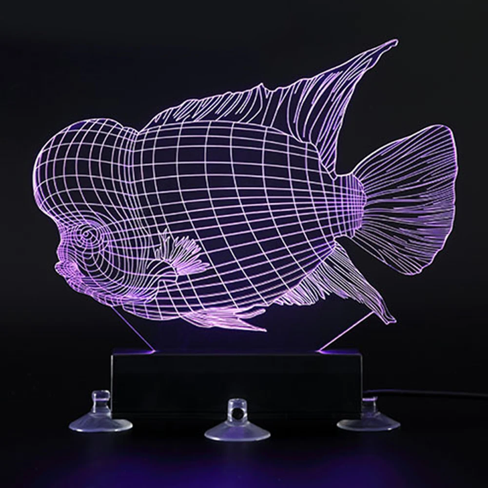 Легкая аквариумная лампа 3D красочная светодиодная прочная подводная