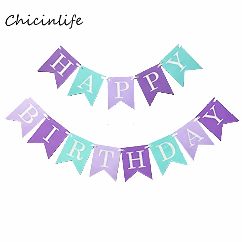 

Chicinlife баннер «С Днем Рождения» Русалка, украшение для детей