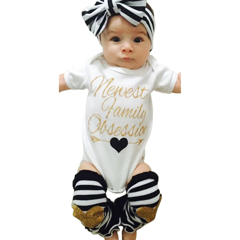 3 шт./комплект повязка на голову комбинезон и грелка для ног в полоску|baby set|leg warmer