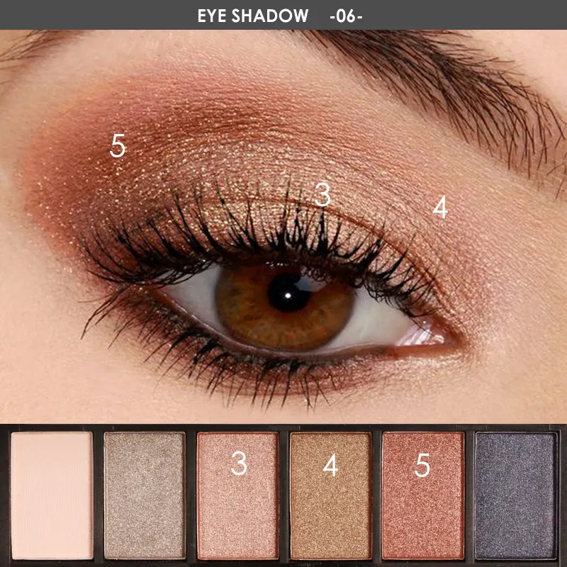 Матовые тени для век Палитра прессованная пудра оттенки Палетка с дымчатыми оттенками Пигмент Блеск Макияж Тени для век