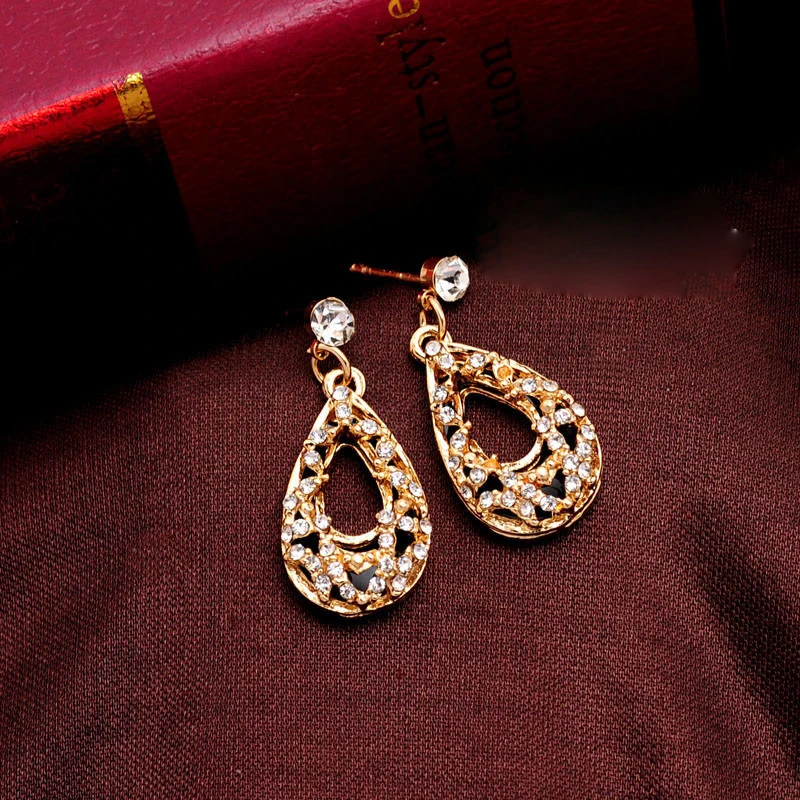 Женский винтажный комплект ювелирных изделий в форме капли