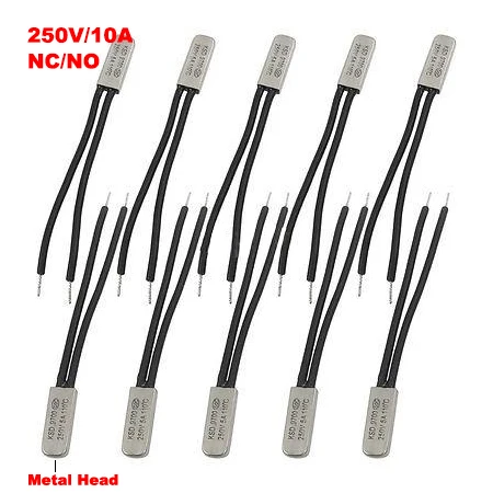

40 45 50 Degree Celsius KSD9700 250V 10A Normal Open Close NO NC Bimetal Thermal Protector Thermostat Temperature Control Switch