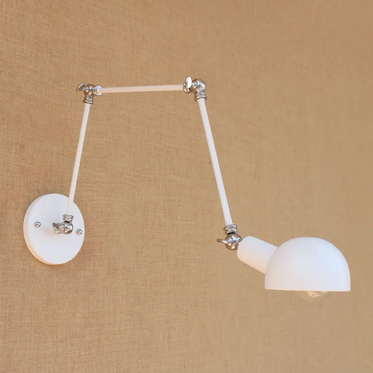 Белый Лофт стиль промышленный винтажный настенный светильник Эдисон Wandlamp светильник с длинной ручкой настенный светильник с аппликацией Мураль светодиодный