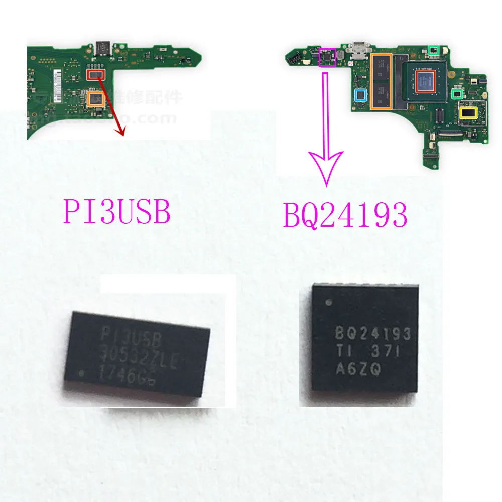 Зарядное устройство PI3USB BQ24193 для консоли Nintendo Switch 20 шт.|Запасные части| |