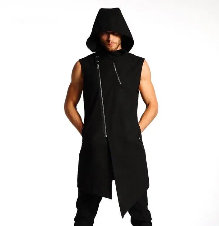 Верх! Новая Стильная мужская толстовка весенне летний жилет рубашка без рукавов