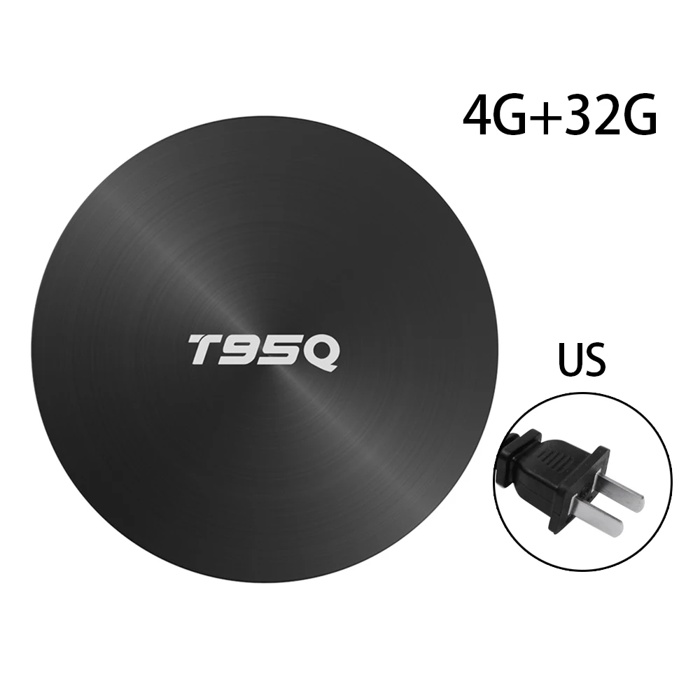 US T95Q 4G+ 32G Android 8,1 Smart Tv Box S905X2 четырехъядерный 2,4G& 5GHz двойной Wifi H.265 4K медиаплеер Android приставка приёмника - Цвет: US