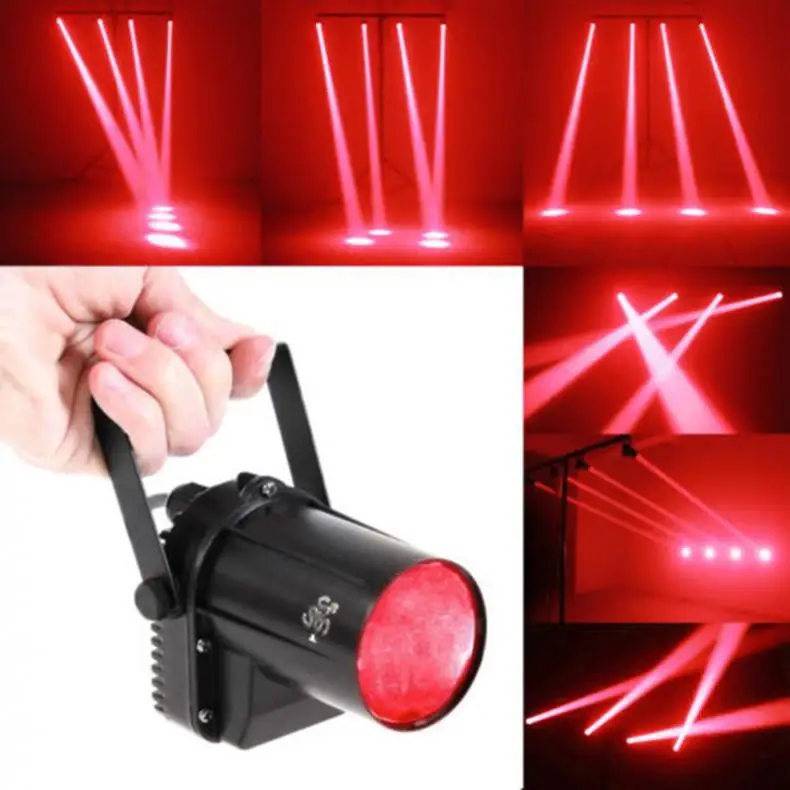 

3W LED White / Red / Blue Beam Pinspot Light Spotlight 200-220LM Stage Lighting Effect for DJ Disco / KTV / Bar
