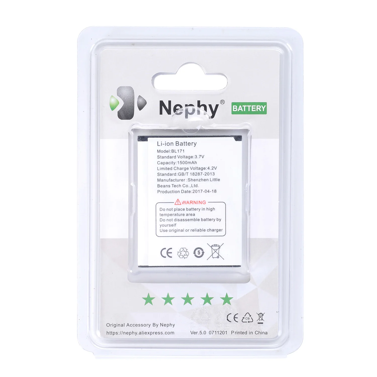 Оригинальный nephy BL171 Батарея для lenovo A319 A60 A500 A65 A390 A368 A390T A356 A370E A376 BL 171 батареи в