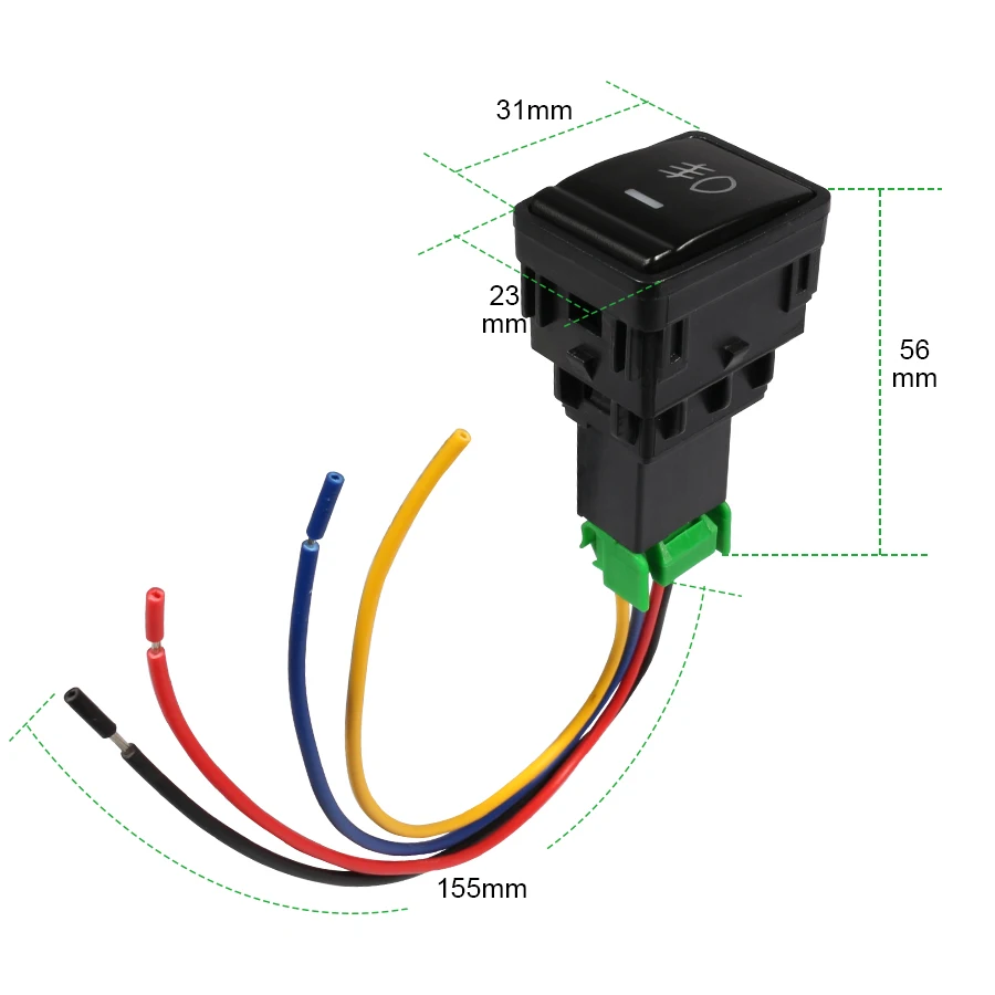 YCCPAUTO 1 шт. Авто Противотуманные фары переключатель с кабелем 5 Pin кнопка включения-выключения переключатель для Nissan X-trail Qashqai Tiida противотуманные фары