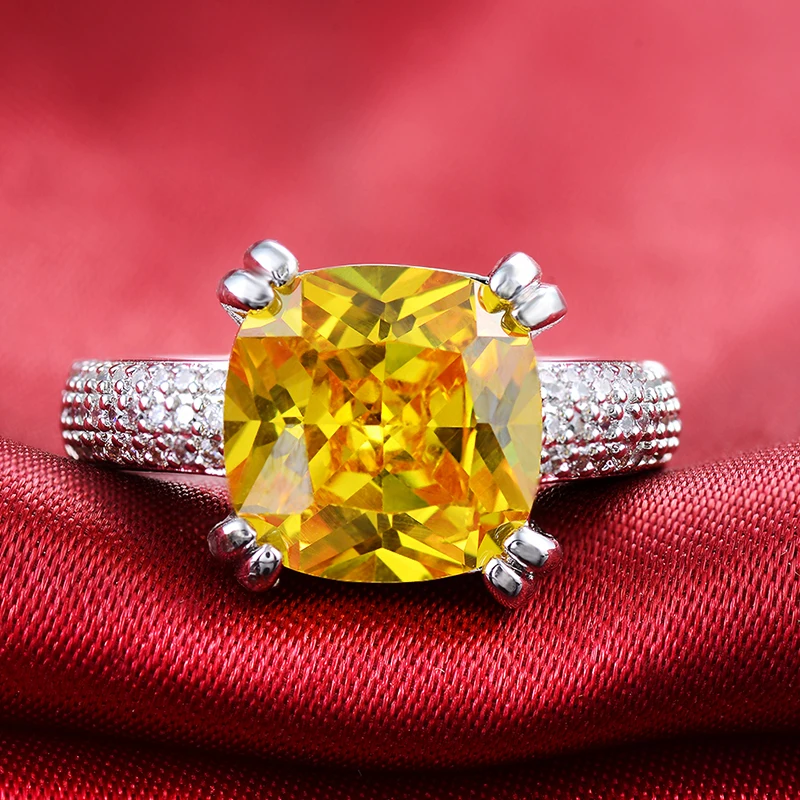 Женские большие кольца Желтые Кольца shinestone женские 2017 новые модные ювелирные