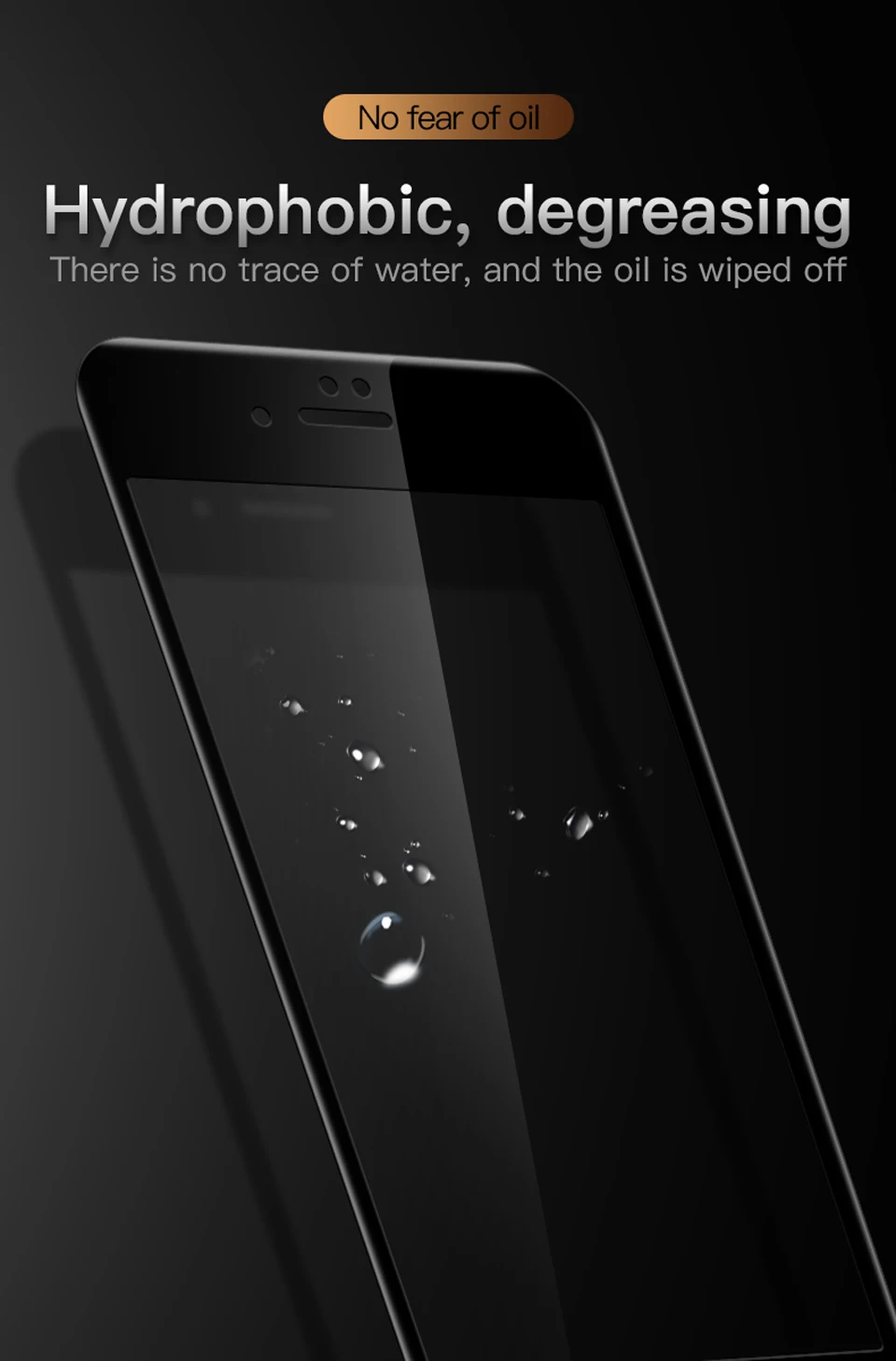 KUULAA защита экрана из закаленного стекла для iPhone 8, 7, 6, 6S Plus, мягкий 3D изогнутый полный Чехол, защитная пленка из закаленного стекла