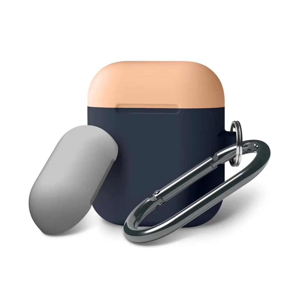 Двойной колпачок силиконовый чехол для Airpods наушники беспроводные Bluetooth наушники пылезащитный мягкий корпус для Airpods подарок