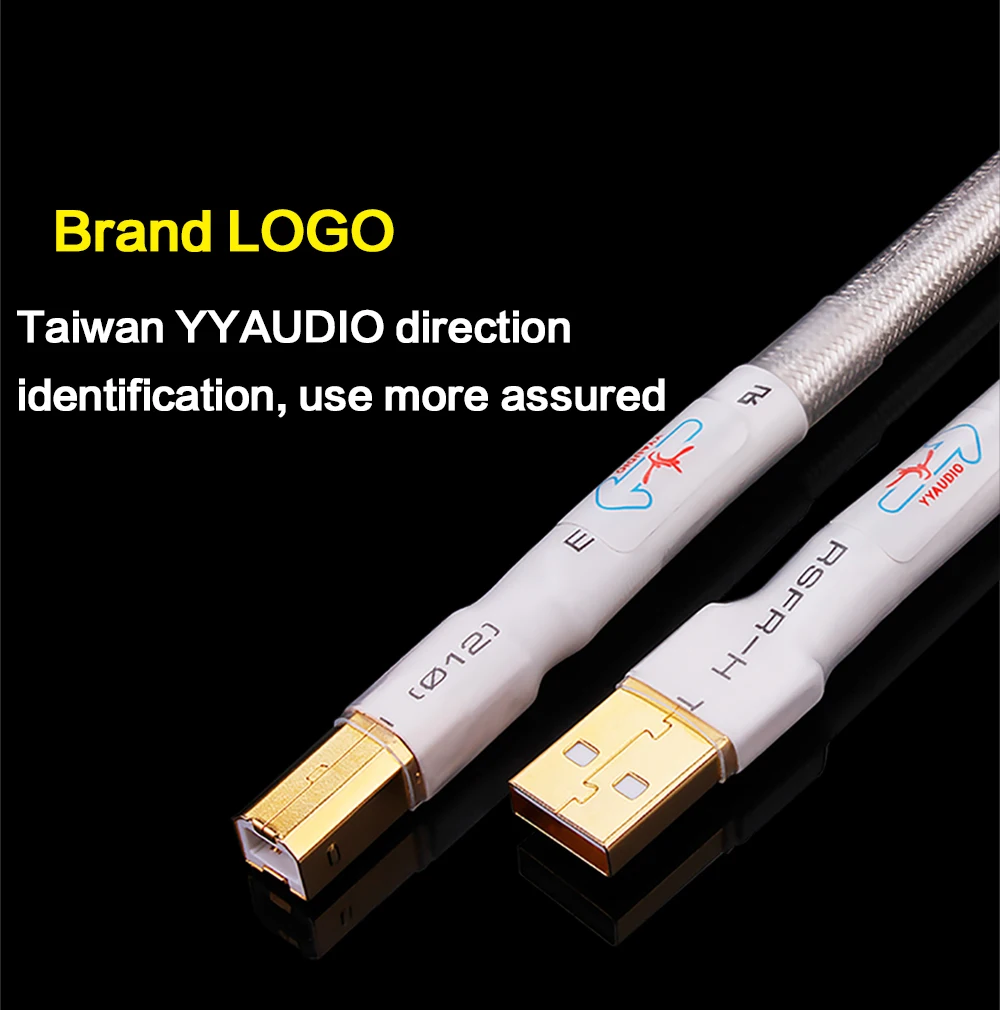 Посеребренный Hifi usb кабель высокого качества 6N OCC type A-B DAC Дата-кабель USB