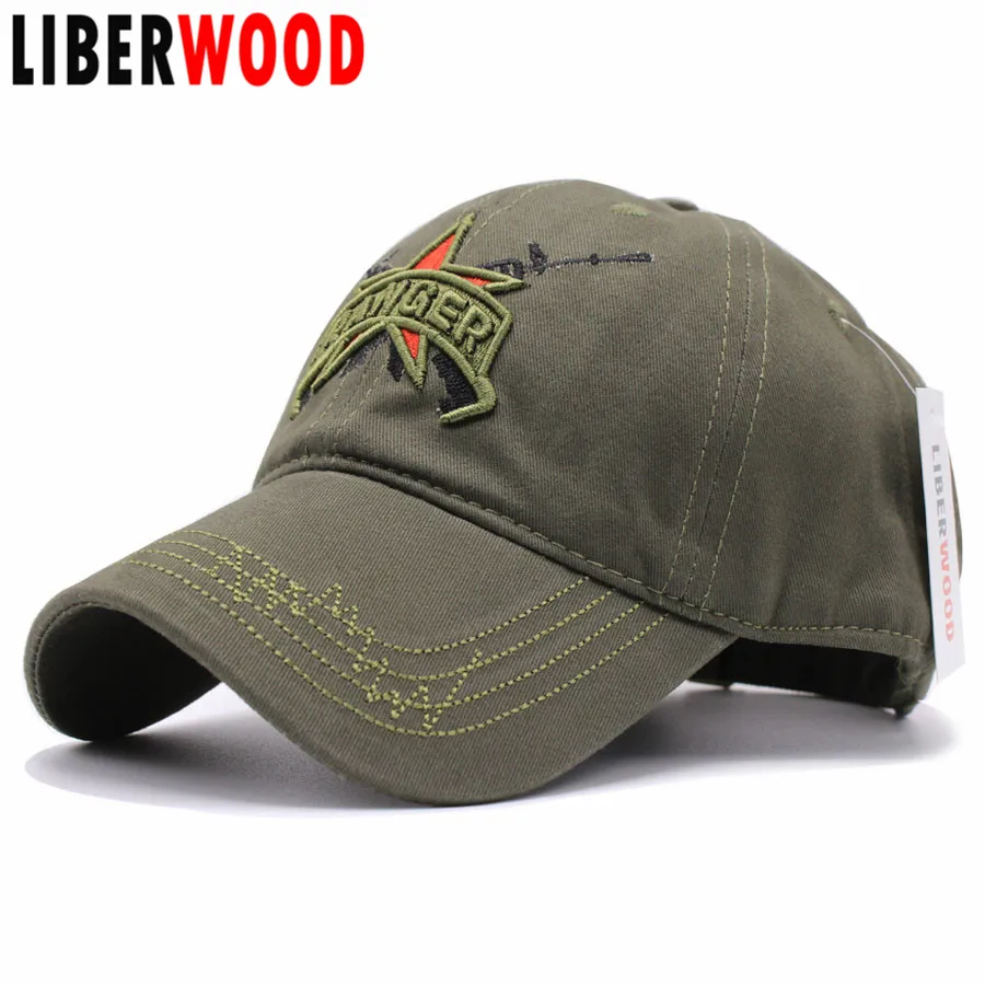 Мужская армейская тактическая Кепка LIBERWOOD, Мужская кепка RANGER Regi, Мужская бейсболка, винтажная Кепка, кепка для лета, Черная