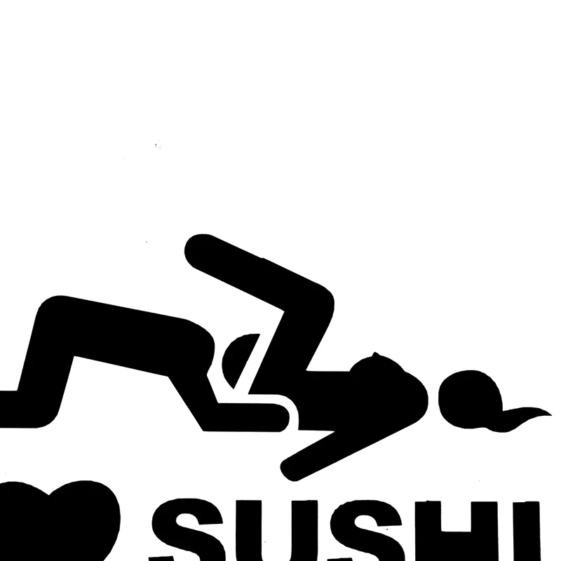 1 ПК Windows бампер Забавный I LOVE SUSHI знак переводная виниловая настенная