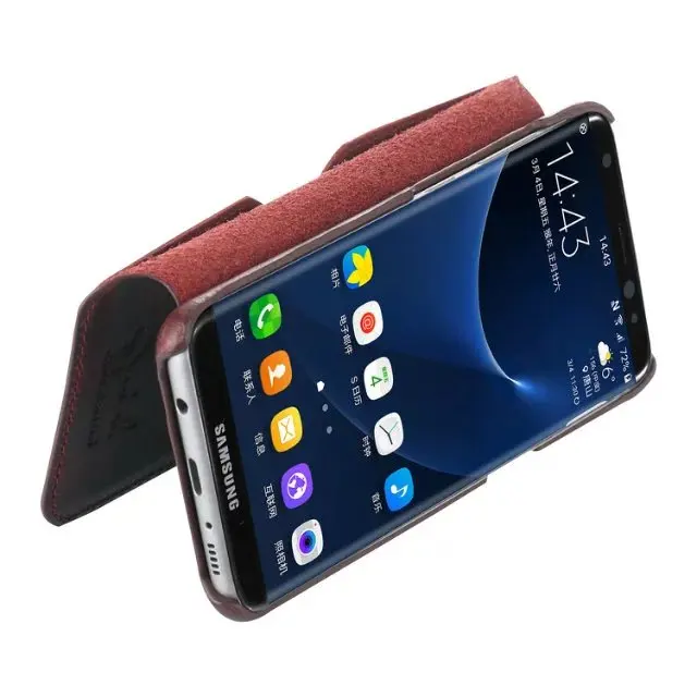 Роскошный винтажный Чехол-книжка из натуральной кожи для Samsung Galaxy S8 Plus чехол