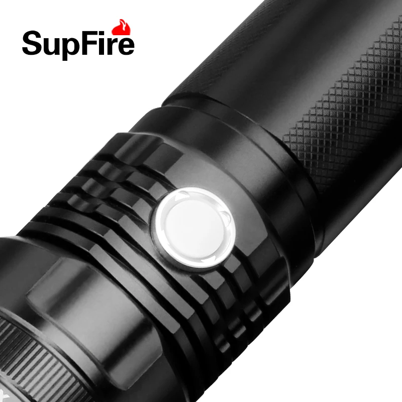 Новый SupFire X17 USB фонарик CREE XM L2 1100 люмен 5 режимов 500 метров светодиодный для