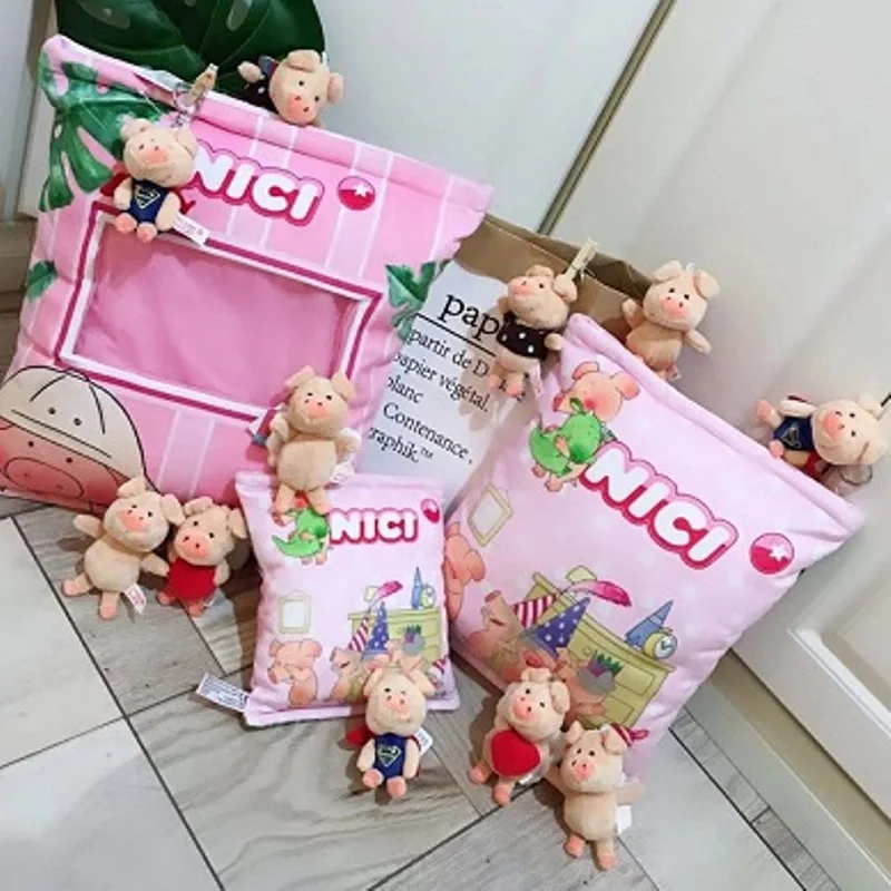 Лидер продаж 2019 плюшевая игрушка в виде свиньи подушка для закусок детей