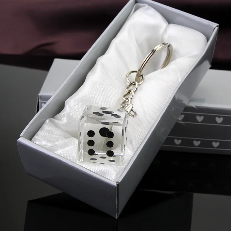 50 шт. набор костей с кристаллами в стиле Лас Вегаса брелок для крещения ребенка