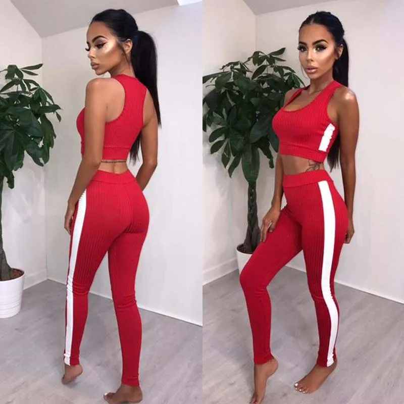 Женский полосатый комбинезон спортивная одежда Стрейчевые штаны для фитнеса