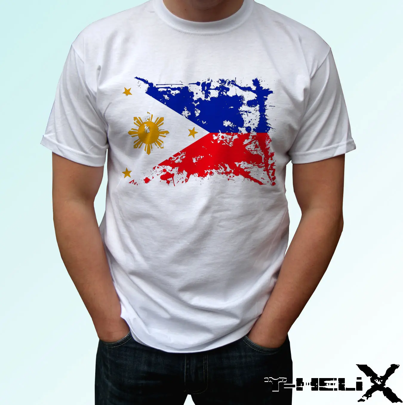 

2019 New Brand Tops Cool T Shirt Philippines Flag - White T Shirt Top Design