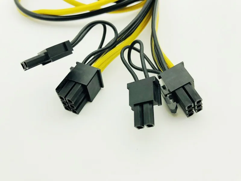 Новый кабель питания PCIE видеокарта двойной 8-контактный (6 + 2) сплиттер шнур провод