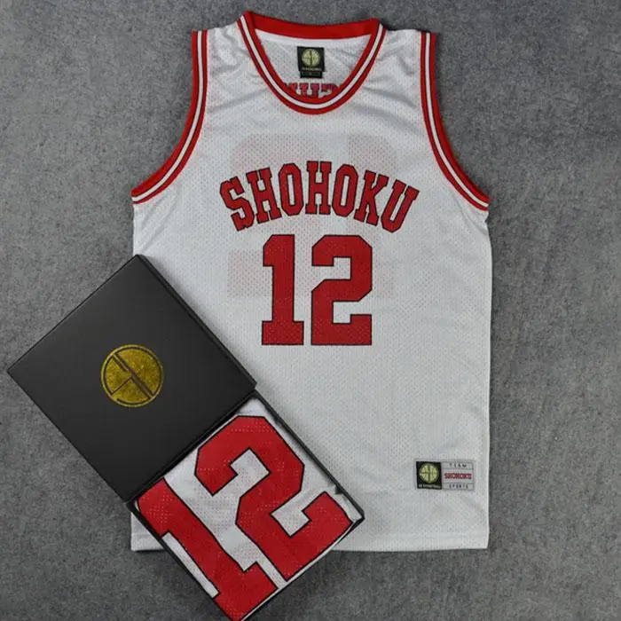 Аниме SLAM DUNK Косплей Костюм Shohoku Каэдэ рукава Белый Баскетбол Джерси Топы рубашка жилет спортивная униформа Размер m-xxl - Цвет: No12