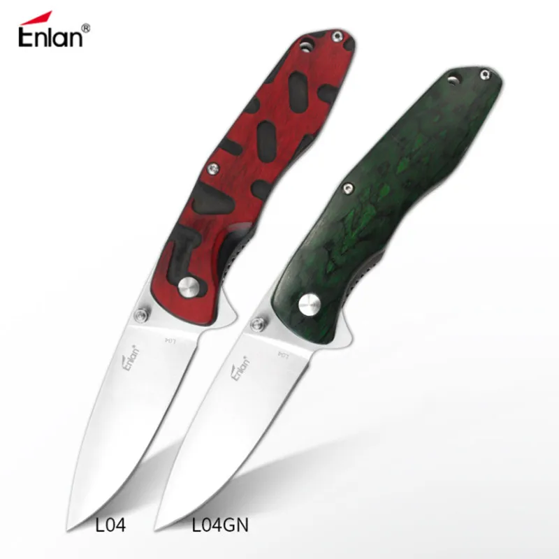 Складной нож Enlan L04 8Cr13MoV G10 карманный тактический Клинок с деревянной ручкой для