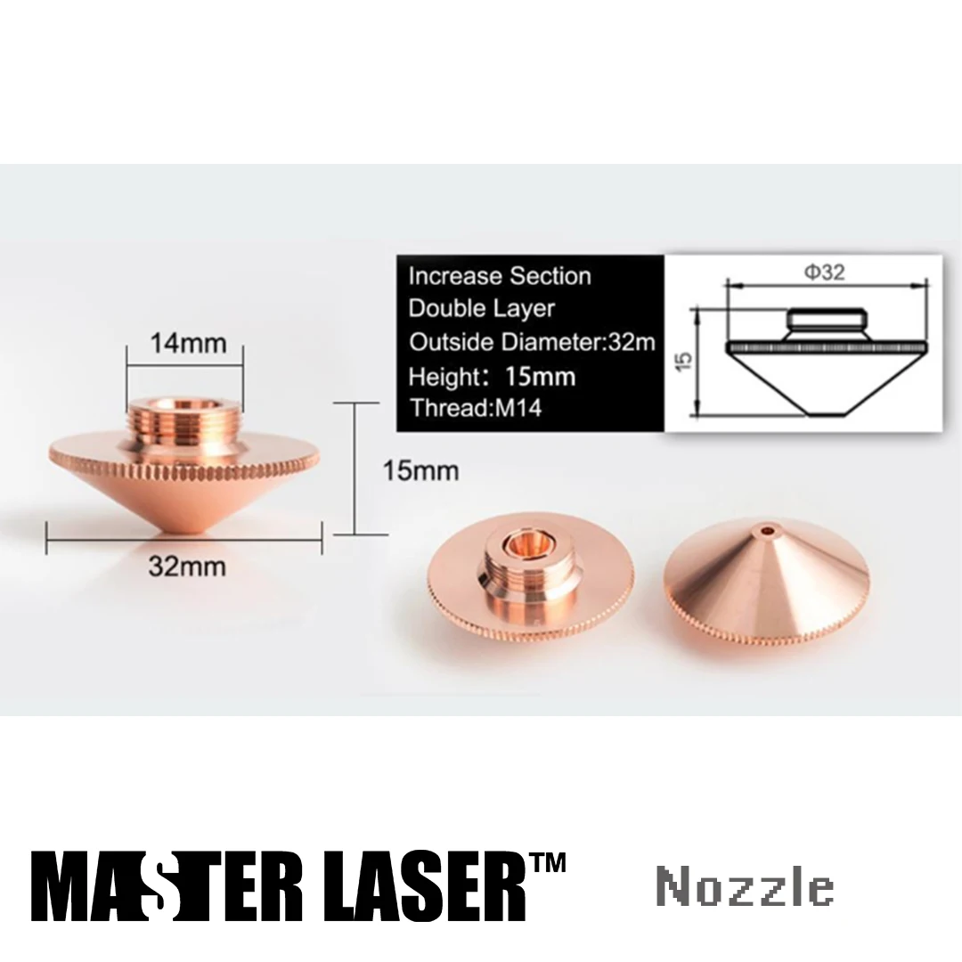 Двухслойная Лазерная режущая головка диаметром 32 мм насадка 1 0 2 5 8 3 4 Lasermech
