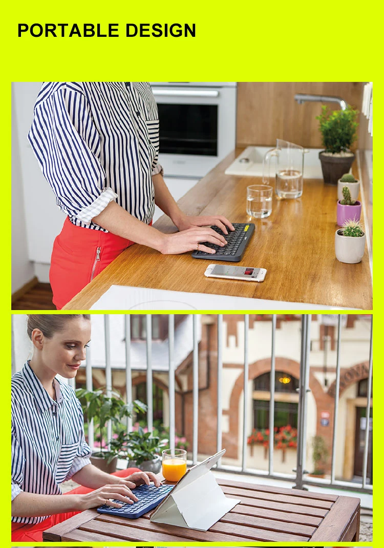 Oklick K380 Bluetooth Keybord tastiera мульти-устройство светильник клавир мини беспроводная клавиатура для телефона Pad PC teclado