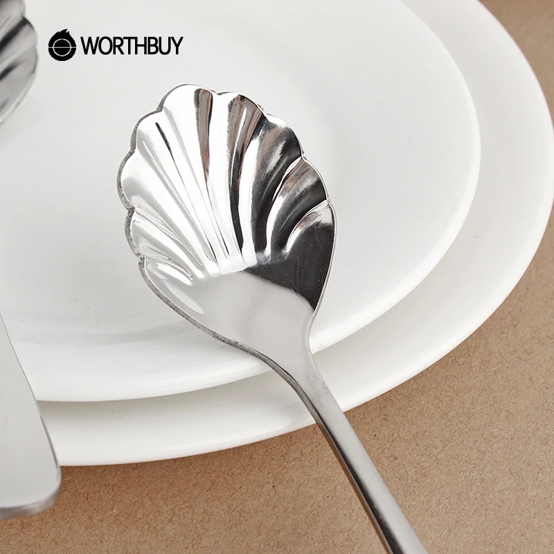 WORTHBUY китайская десертная ложка кухонная из нержавеющей стали с длинной ручкой