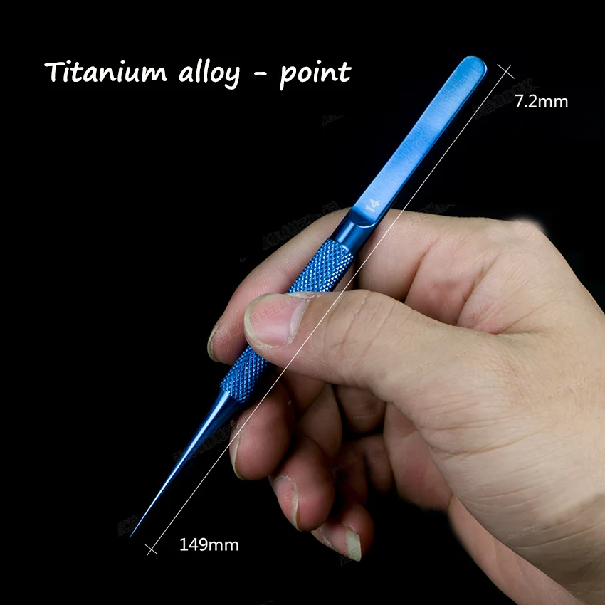 Alloy - pointed Прямой или локтевой пинцет из титанового сплава Fly line Пинцет для предотвращения оставления отпечатков пальцев для телефона медный провод ремонтный зажим Перемычка 0,15 мм - Тип головки пинцета: Alloy - pointed