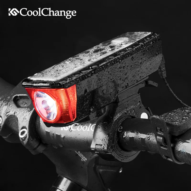 Велосипедные фары новая coolchanger лампа солнечного света для велосипеда водонепроницаемый USB аккумуляторный фонарь Велоспорт Рог Свет Фара Ночная езда
