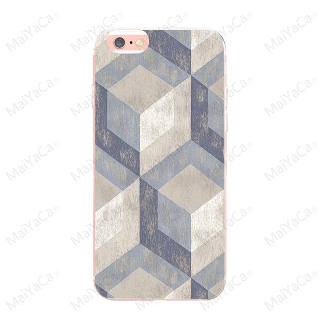 Темно-серый MaiYaCa Teal Peach Triangles Color Block On Wood for iPhone 4S SE 5C 5S 6S 7 8 Plus X XR XS MAX Phone Cases transparent Soft TPU - Цвет: Темно-серый