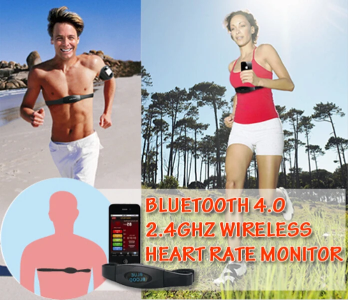 Bluetooth смартфон совместим беспроводной монитор сердечного ритма груди ремень