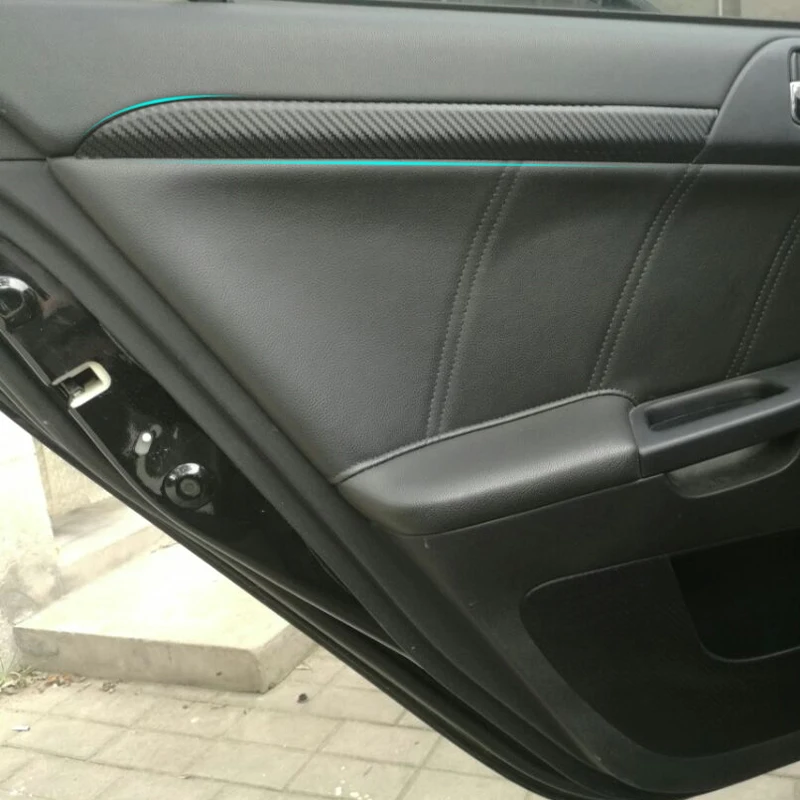 Carbin Fibre Внутренняя дверь панель декорированная наклейка для Mitsubishi Lancer 4 шт./компл.
