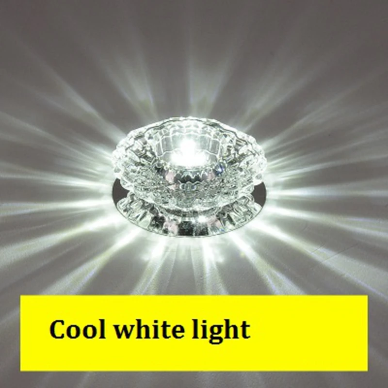 LukLoy кристаллический цветной светильник встраиваемый потолочный LED3W для прохода