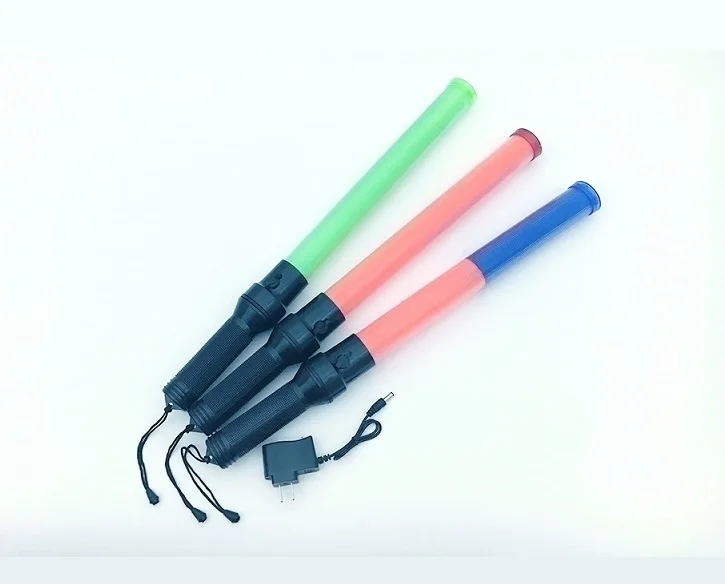 

54CM Rechargeable LED Fire Control Fluorescent LED Traffic Police Safety Command Baton Evacuation Lifesaving Indicator