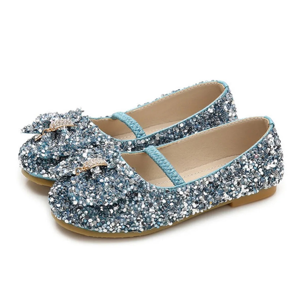 

Girls Ballet Flats Ballerina Mary Jane Wedding Party Shoes Glitter Bridesmaids Low Heels Princess Dress Shoes