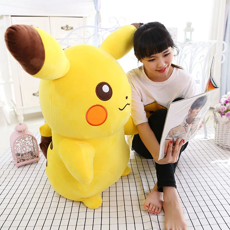 1 шт. Kawaii Аниме Пикачу плюшевая игрушка мягкое животное подушка пушистая Детская кукла для девочек подарок на день рождения для детей дропшиппинг