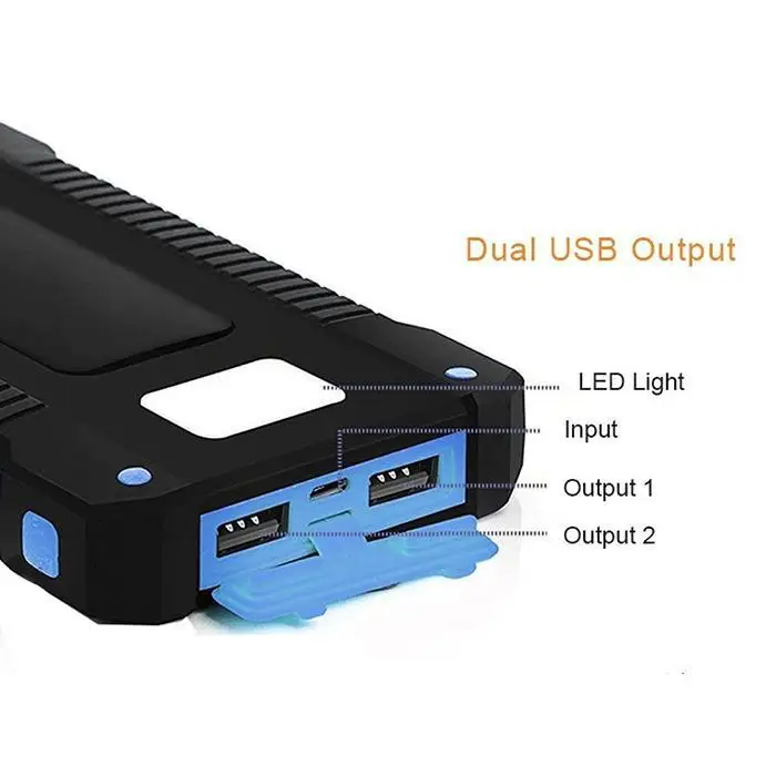 10000 мАч литий-полимерный аккумулятор с двумя usb-портами портативное зарядное