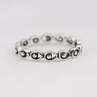 Высококачественное подлинное искусственное серебряное кольцо с блестящим камнем, прозрачное кольцо с фианитом, совместимое с европейскими ювелирными украшениями