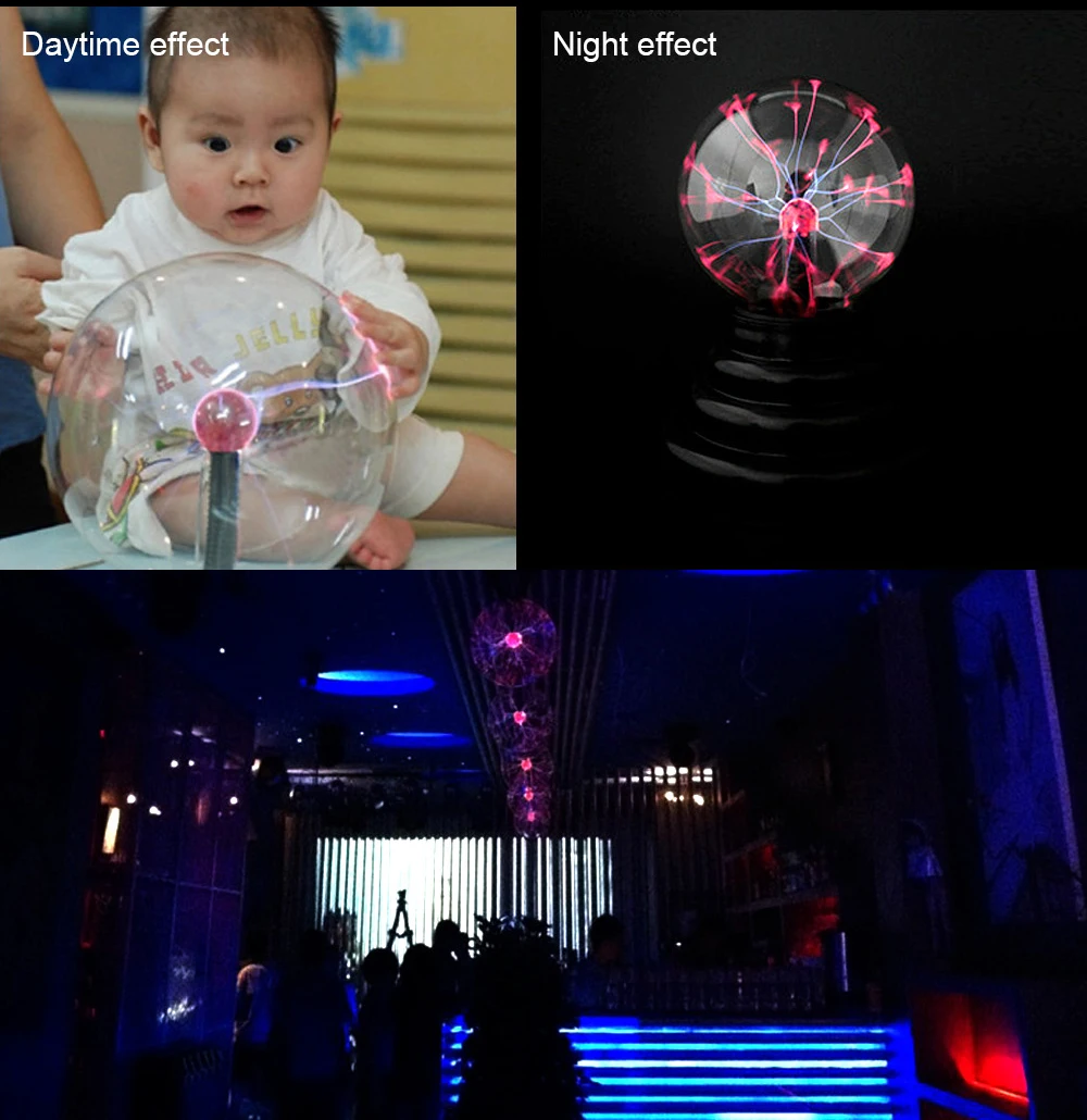 Touch Sensor Sphere Magic Plasma Ball Novelty Crystal Ball Lava Lamp Creative Night Light Table Light Kids Gift For New Year