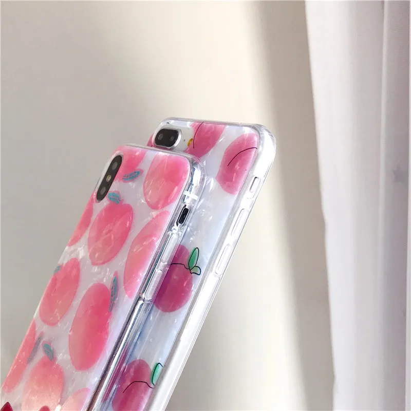 Модный чехол для iPhone 6 телефона с фруктами S 7 8 Plus X XS XR Max conch мягкий ТПУ много сочных
