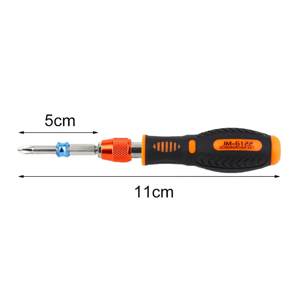 JM-6122 22 в 1 Набор отверток Набор бит магнитная ручка Torx шестигранный цветной сотовый телефон ноутбук бытовая техника ремонт автомобиля