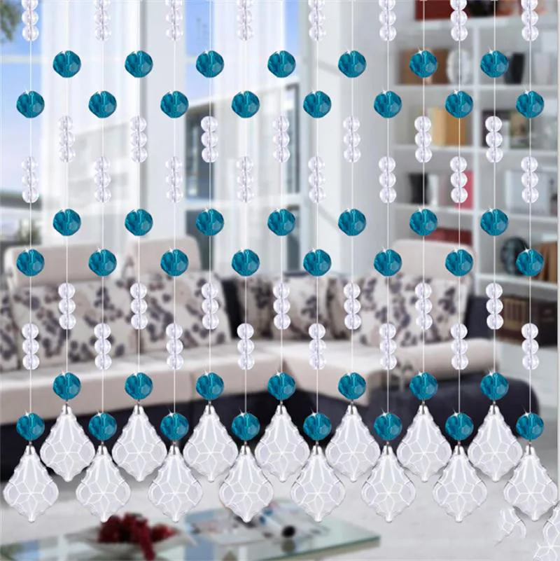 20 метров 100% хрустальные бусины Веревка занавеска прикроватная Гостиная Спальня