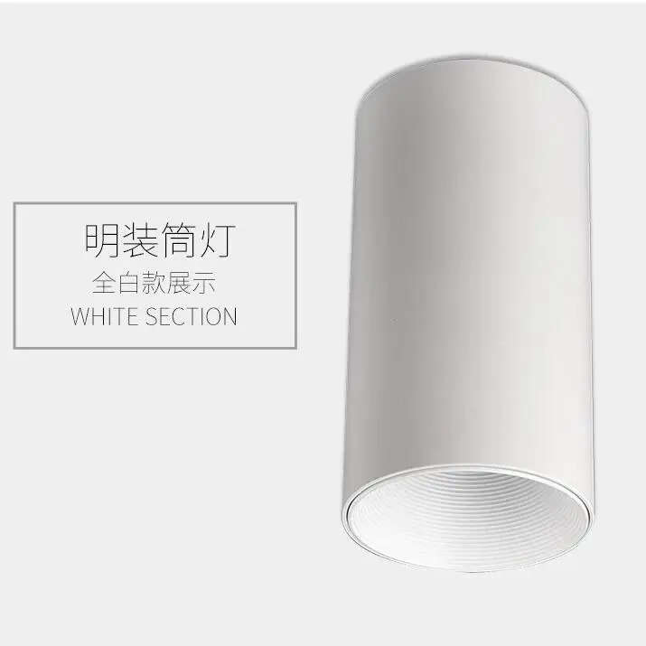 white shell CREE светодиодный светильник 12 Вт 15 Вт с регулируемой яркостью поверхностного монтажа COB потолочные лампы точечного освещения AC85-265V 16 шт./лот - Испускаемый цвет: white shell