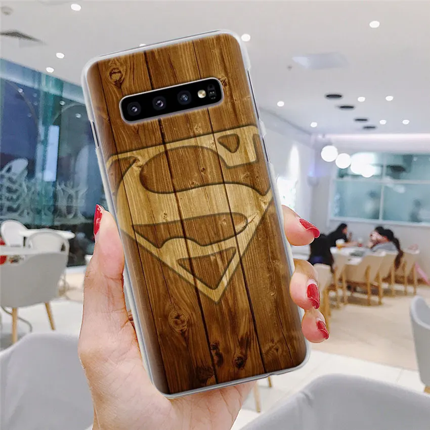 Значок "Супермен" с логотипом чехол для телефона для samsung Galaxy S10e S10 плюс S7 S8 S9 Plus, Note 8, 9, 10, плюс S10 5G M20 M30 жесткий чехол Coque