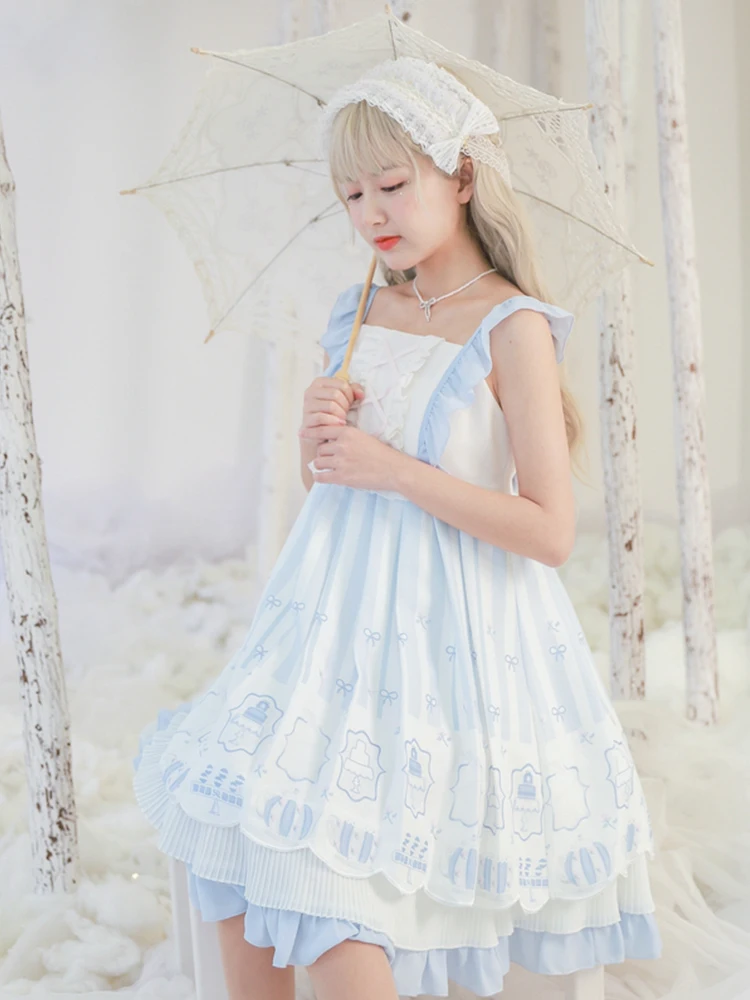 

Mori Girl Strap Dress Sweet Teens Girls Loli Dress Cute 2019 New Summer Lolita Style College Elegant Sweet Party Dresses